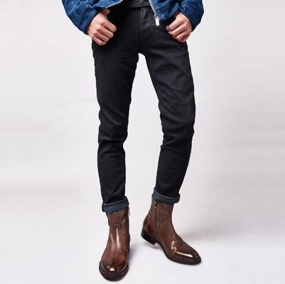 British Carved Leisure Mens Ankle Boots Pointed Toe Brogue Style Chelsea Boots