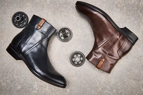 British Carved Leisure Mens Ankle Boots Pointed Toe Brogue Style Chelsea Boots
