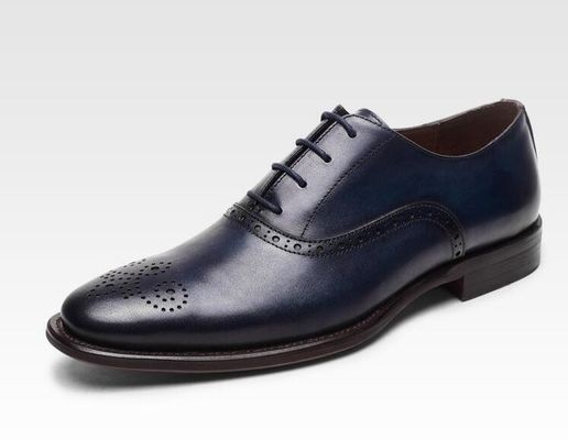 Lace Up Men Brogue Shoes Low Luxury Heel Dress Shoes With 37 - 48 Size