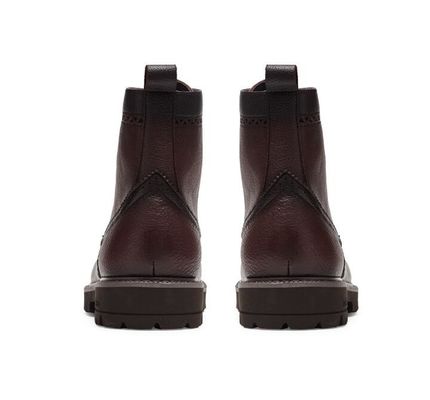 Black / Brown Men'S Leather Brogue Ankle Boots Pointed Toe Fashion Style