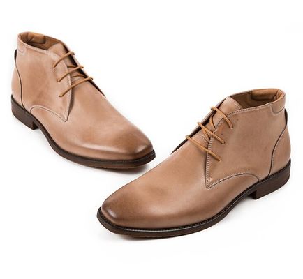 Chukka Suede Leather Mens Leather Casual Shoes Brown Mens Lace Up Dress Boots