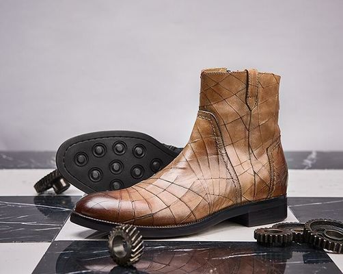 Winter Classic Mens Leather Casual Shoes Normal Size Lace Up Mens Suede Ankle Boots
