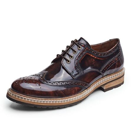 Fashion Italian Designer Men Formal Dress Shoes Genuine Leather Flat Luxury Wedding Shoes