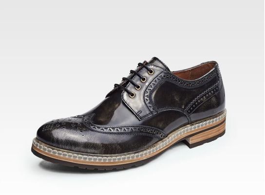 Fashion Italian Designer Men Formal Dress Shoes Genuine Leather Flat Luxury Wedding Shoes