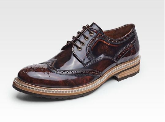 Fashion Italian Designer Men Formal Dress Shoes Genuine Leather Flat Luxury Wedding Shoes