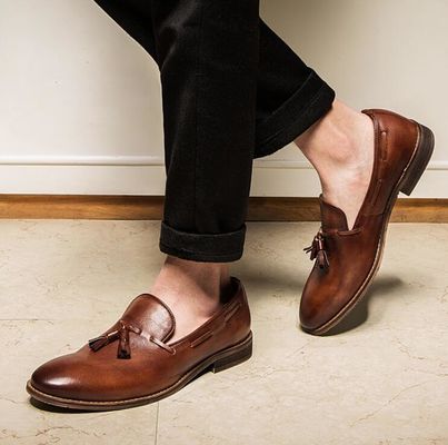 Lace Up Flat Heel Mens Slip On Sneakers High Top / Low Cut Soft Leather Sneakers
