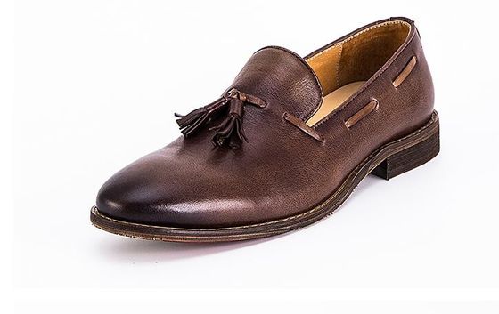 Lace Up Flat Heel Mens Slip On Sneakers High Top / Low Cut Soft Leather Sneakers