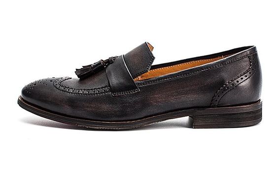 Spring / Autumn Brown Mens Woven Leather Slip On Shoes For Party