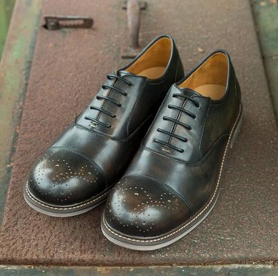 Black Round Toe  Men's Casual Shoes Breathable Business Casual Sport Shoes