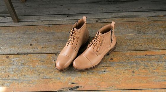 Round Toe Elevator Men Shoes Breathable Genuine Leather Casual Shoes For Winter