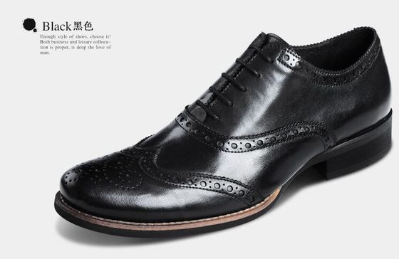 Soft Men'S Casual Shoes Normal Size Brown Leather Brogue Sneakers