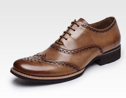 Handmade Mens Leather Tassel Loafers , Banquet Mens Leather Smoking Slippers
