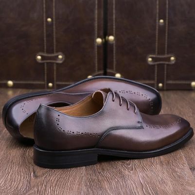 Round Toe Mens Leather Loafers Skull Style Oxford Slip On Flats Shoes For Party