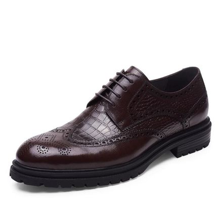 Comfortable Mens Leather Loafers Summer Durable Mens Brown Slip On Dress Shoes