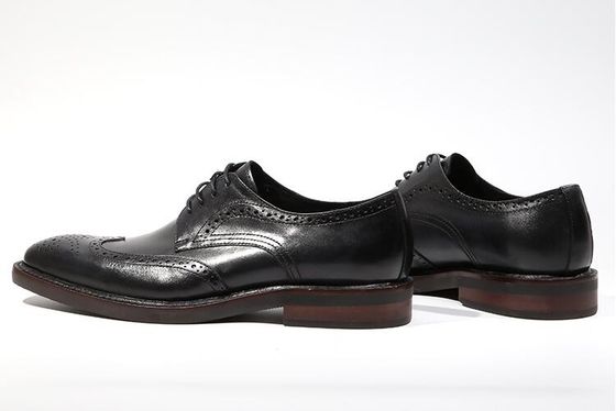 Derby Style Mens Brown Lace Up Shoes Flat Mens Woven Leather Slip On Shoes