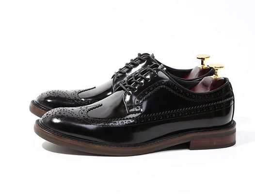 Brand Italian Mens Leather Shoes Flats Footwear Black Slip On Dress Shoes