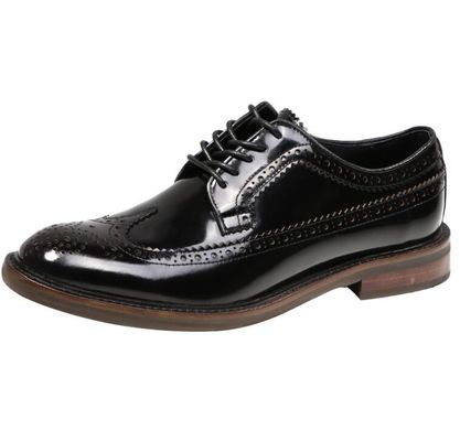 Brand Italian Mens Leather Shoes Flats Footwear Black Slip On Dress Shoes