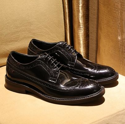 Brand Italian Mens Leather Shoes Flats Footwear Black Slip On Dress Shoes