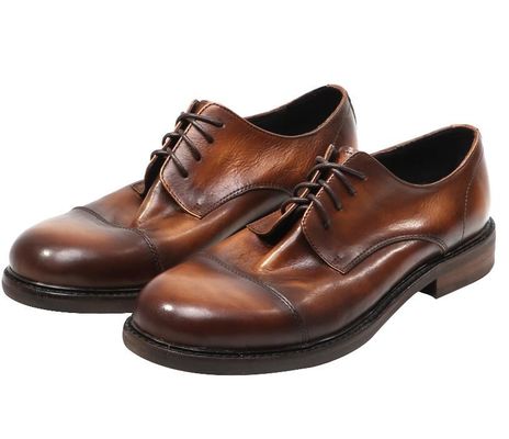 Bullock Men Formal Dress Shoes Fashion Brown Mens Leather Oxford Shoes