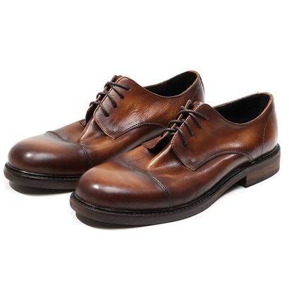 Bullock Men Formal Dress Shoes Fashion Brown Mens Leather Oxford Shoes