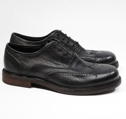 Branded Design Mens Leather Dress Shoes Pointed Toe Oxford Brown Lace Up Dress Shoes
