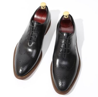 Handmade Patent Wedding Mens Leather Dress Shoes Oxfords Style With Black Striped