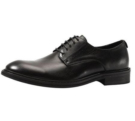 Fashion Embossing Mens Leather Dress Shoes Brown Round Toe Standard Dance Shoes