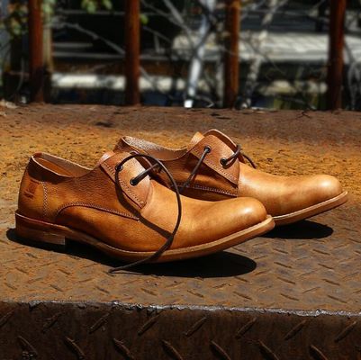 Mens Pure Leather Formal Shoes , Leisure Mens Handmade Leather Boots