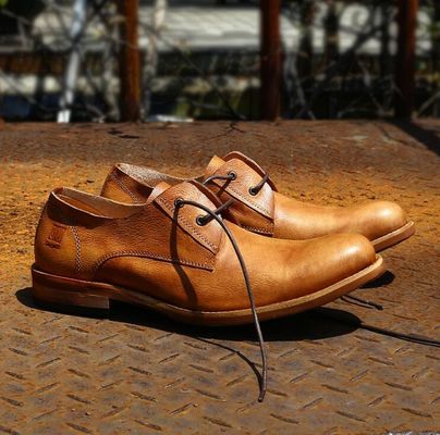 Mens Pure Leather Formal Shoes , Leisure Mens Handmade Leather Boots