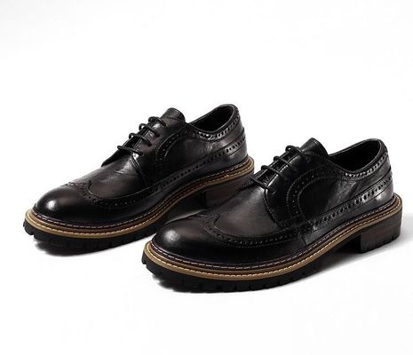 Spring / Autumn Men's Casual Shoes  Round Toe Mens Black Leather Loafer Shoes