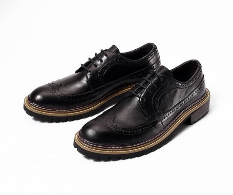 Spring / Autumn Men's Casual Shoes  Round Toe Mens Black Leather Loafer Shoes