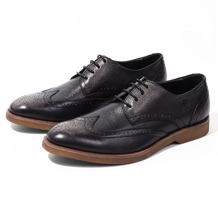 Comfortable Derby Mens Leather Casual Shoes , Breathable Soft Sole Shoes For Adults