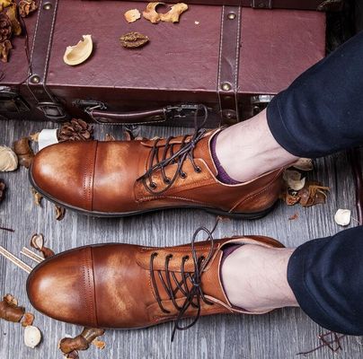OEM Mens Casual Lace Up Shoes Comfortable Breathable Flat Driving Shoes