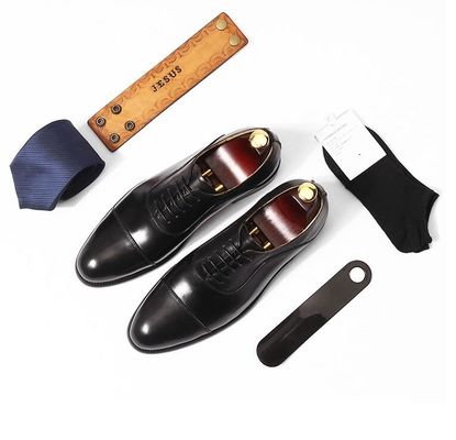 Genuine Leather Lining Formal Business Shoes Comfortable Mens Dress Shoes