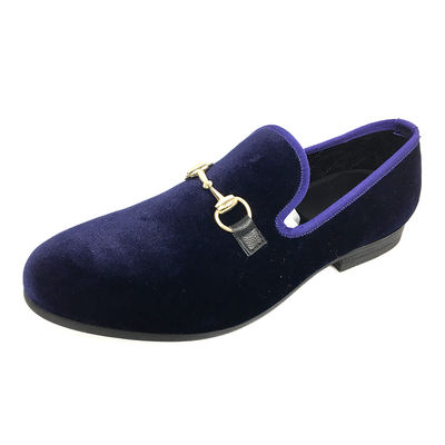 Handmade Black Velvet Loafer Shoes Embroidered Red Bottom Flat Mens Shoes