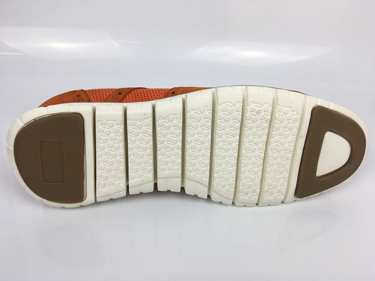 Flyknit Suede Mens Leather Casual Shoes , Leisure Knitted Canvas Shoes