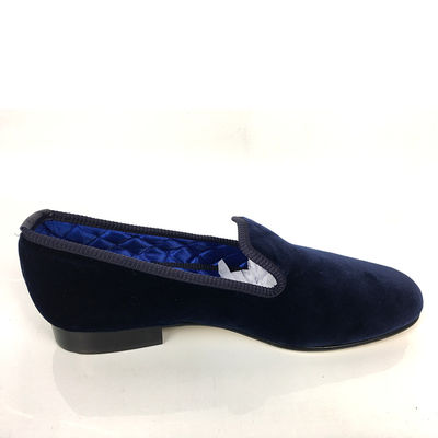 Embroidered Pattern Dress Shoes , Sheepskin Suede Velvet Dress Slippers