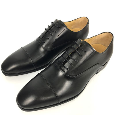 Germany Style Mens Handmade Comfort Sole Oxford Dress Shoes Rubber Black