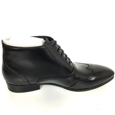 Zippers Genuine Leather Winter Snow Men Boots Antiskid Rubber Sole Unique Design