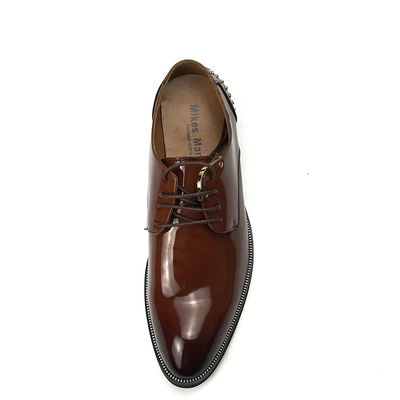 Calf Skin Men Leather Classic Shoes Lace up Durable Dress Shoes with rivet