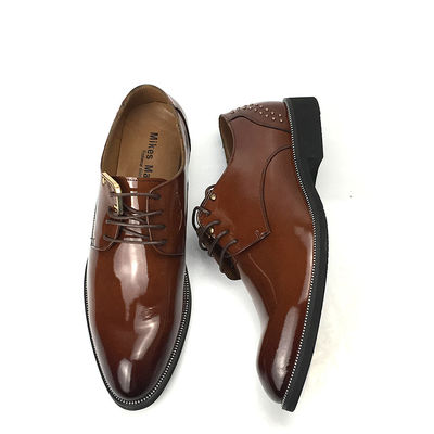 Calf Skin Men Leather Classic Shoes Lace up Durable Dress Shoes with rivet