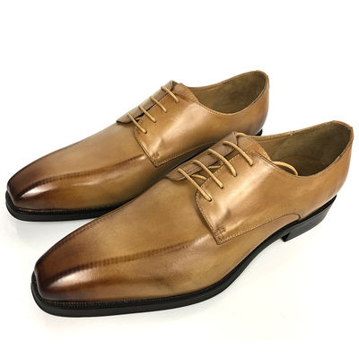 Height Increasing Lifting Dress Shoes Men Leather Oxford with square toes
