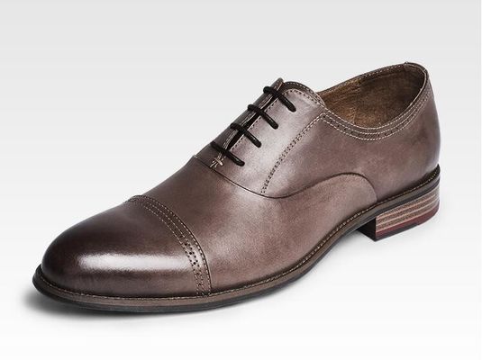 Durable 3cm Heel Mens Leather Dress Shoes , Party Wear Shoes For Mens