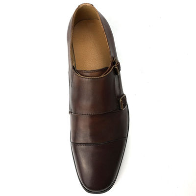 Cow Leather Dress Shoes Summer Men Oxford Shoes with Double Buckle