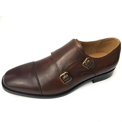 Cow Leather Dress Shoes Summer Men Oxford Shoes with Double Buckle