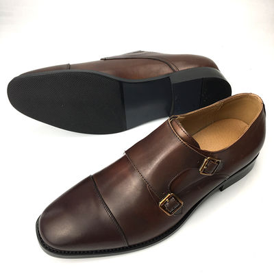 Cow Leather Dress Shoes Summer Men Oxford Shoes with Double Buckle