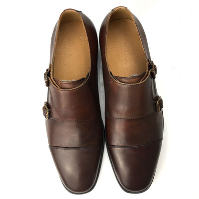 Cow Leather Dress Shoes Summer Men Oxford Shoes with Double Buckle