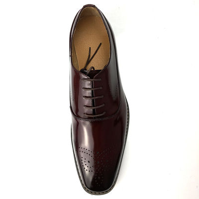 Cow Leather Lining and Double Leather Welt Men Office Dress Shoe