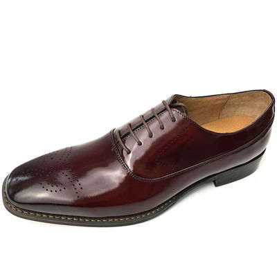 Cow Leather Lining and Double Leather Welt Men Office Dress Shoe