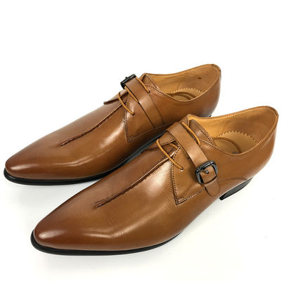 Oxford Business Office Dress Men Formal Dress Shoes , Monk Strap Shoes